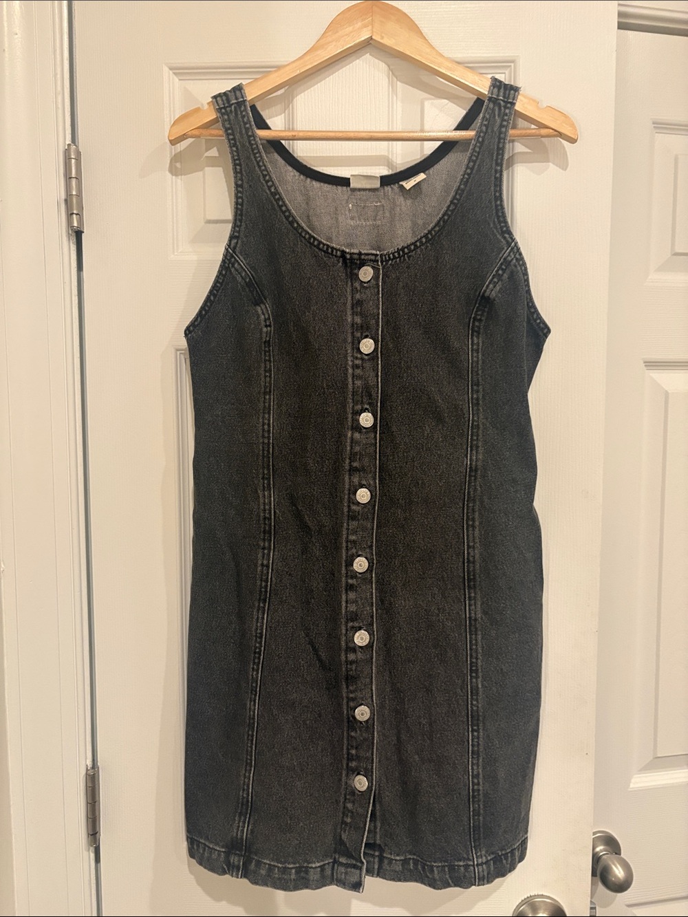 Levi's Black Button-Front Denim Dress